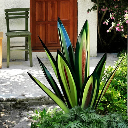 Rustic Steel Agave Plant Sculpture for Effortless Elegance