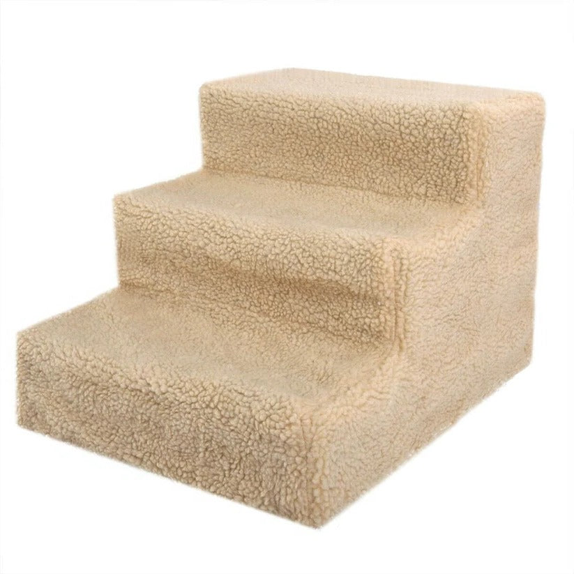 Elevated Pet Steps with Soft Washable Cover for Small Dogs
