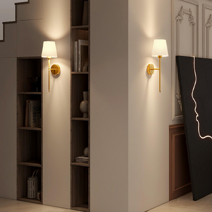 Set of 2 Battery-Operated Fabric Wall Lights with RGB and 3 Brightness Levels