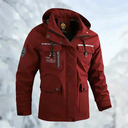 Water-Resistant Hooded Jacket for Men – Breathable Windbreaker for Hiking and Camping