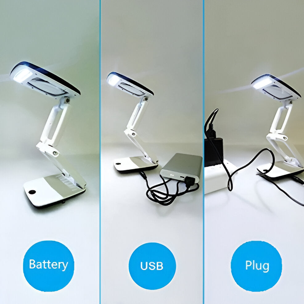 Adjustable Floor Magnifier with LED Lighting and 3X Zoom