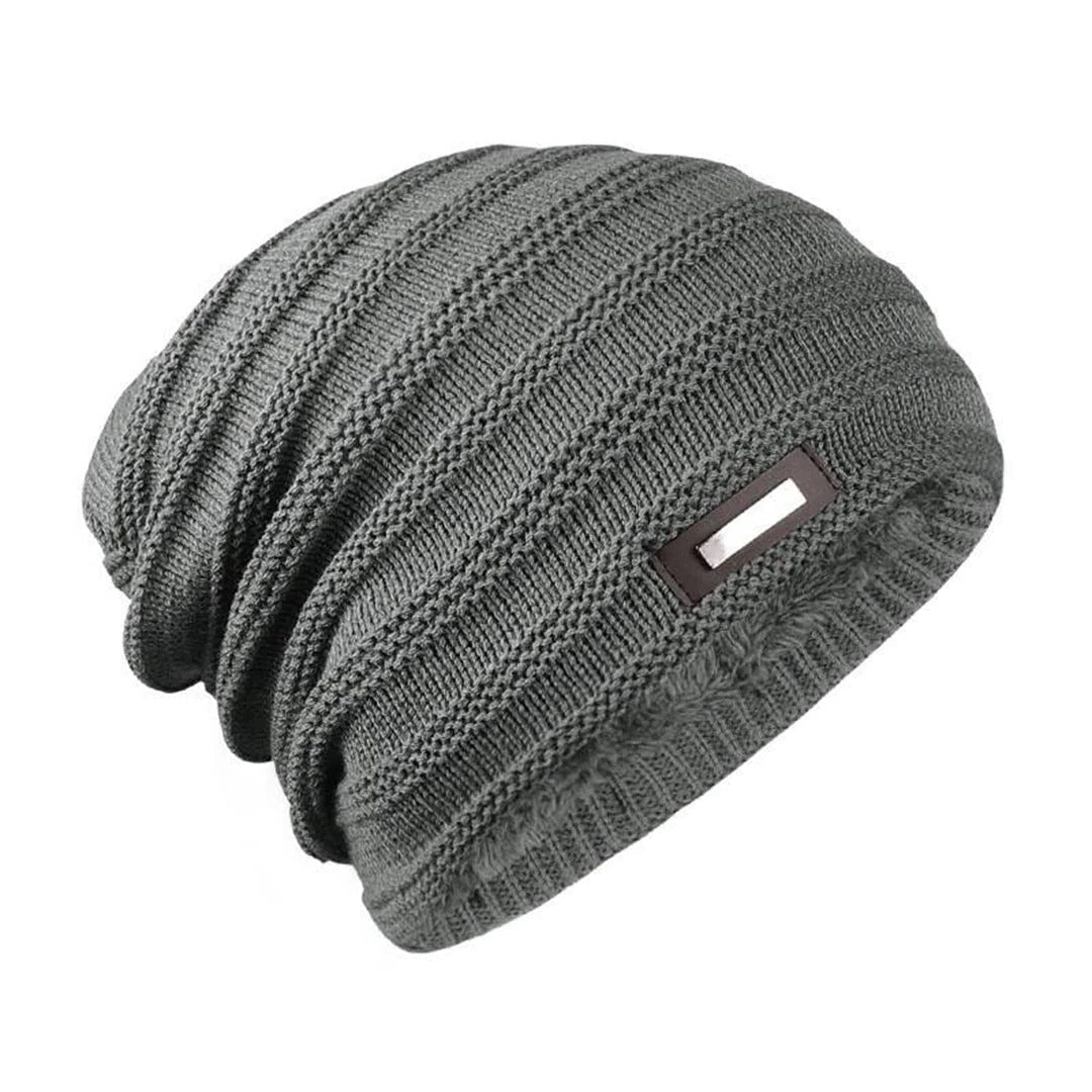 Thick Knit Beanie Hat for Men – Winter Insulated, Elastic Fit, Multiple Colors
