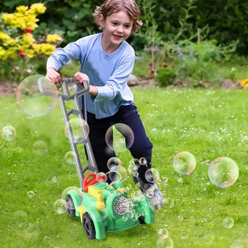 Bubbly Adventure Push Mower for Energetic Outdoor Play
