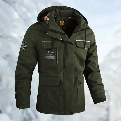 Water-Resistant Hooded Jacket for Men – Breathable Windbreaker for Hiking and Camping