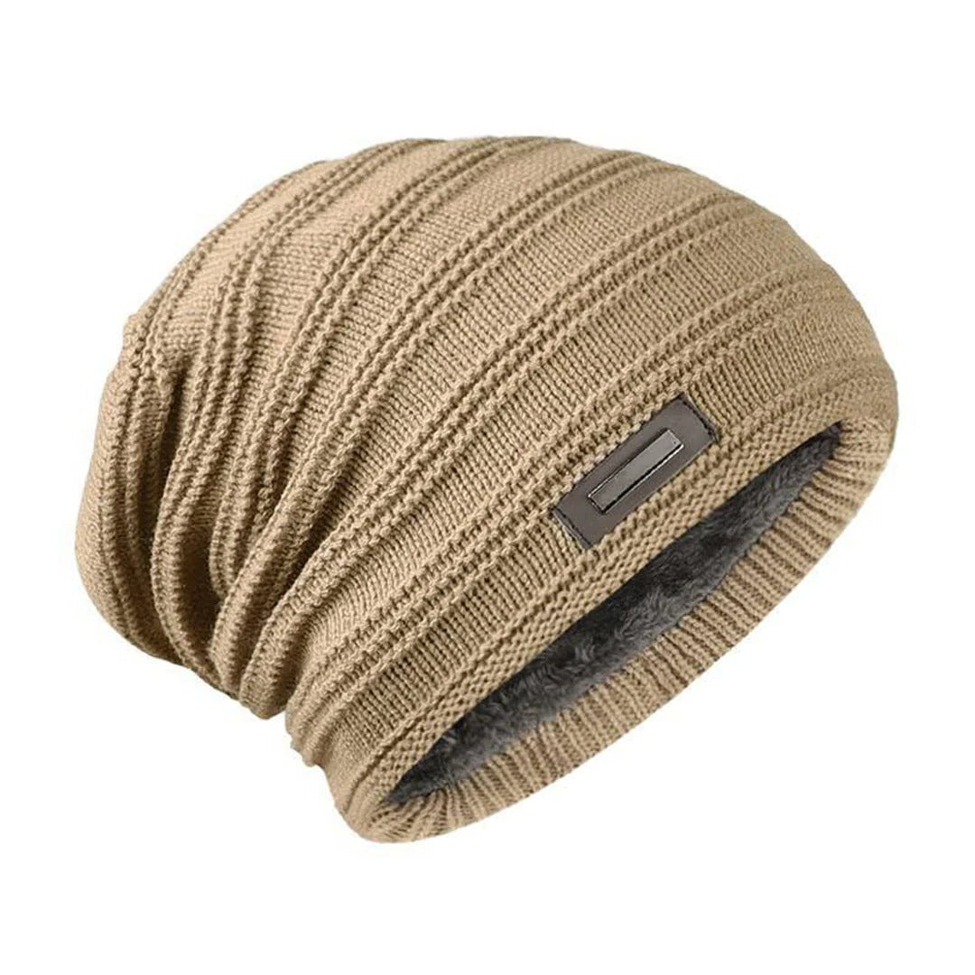 Thick Knit Beanie Hat for Men – Winter Insulated, Elastic Fit, Multiple Colors