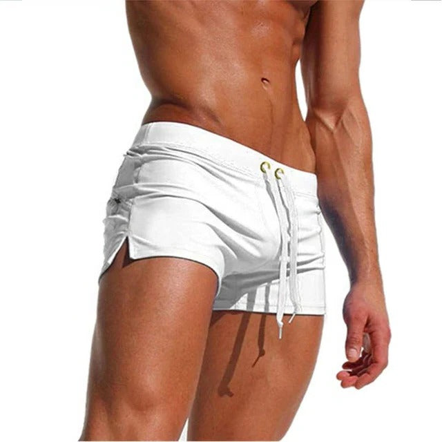 Men's Quick-Dry Swim Shorts with Adjustable Waistband