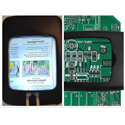 Adjustable Floor Magnifier with LED Lighting and 3X Zoom