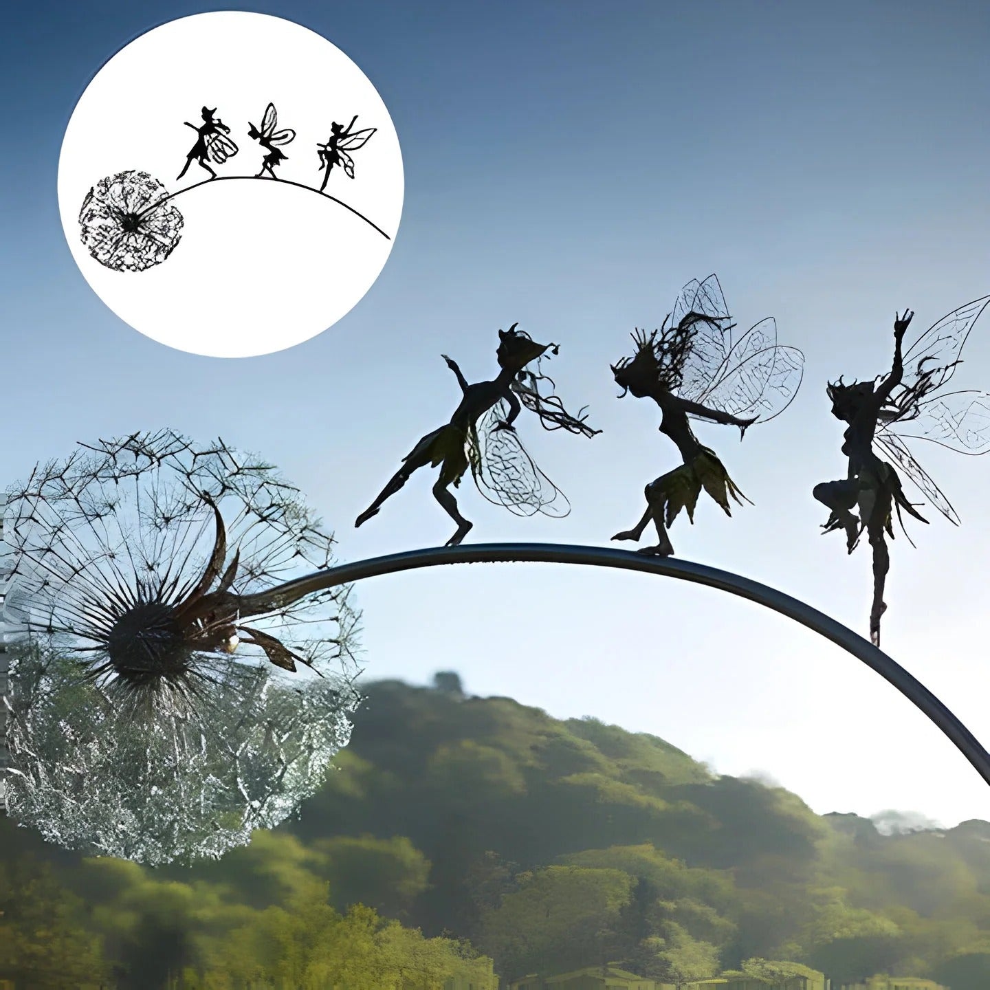 Charming Fairy Silhouette Garden Art for Indoor and Outdoor Use