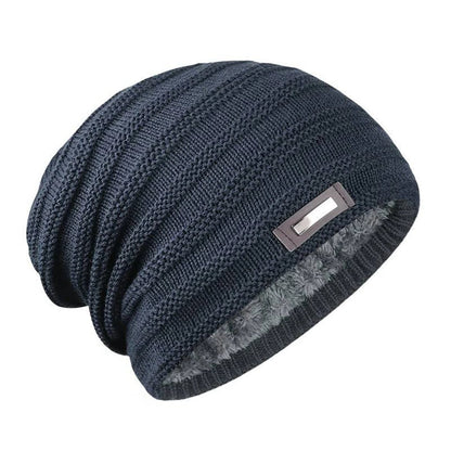 Thick Knit Beanie Hat for Men – Winter Insulated, Elastic Fit, Multiple Colors