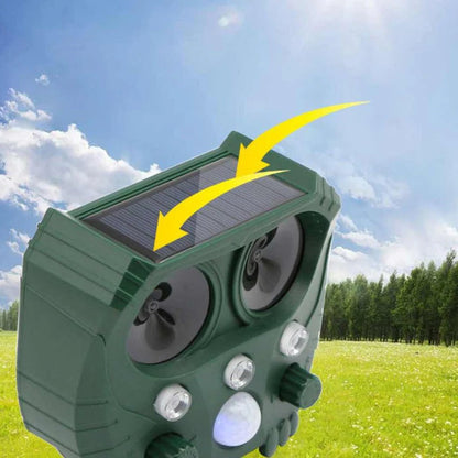 Solar-Powered Ultrasonic Animal Deterrent with Motion Sensor