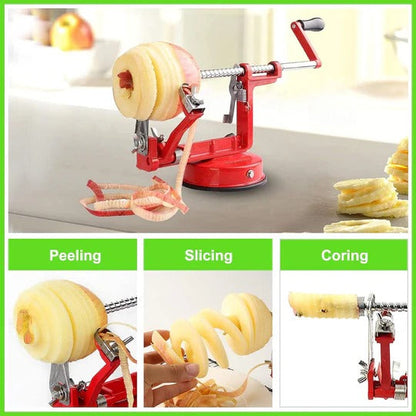 Effortless Apple Prep Tool for Peeling, Coring, and Slicing