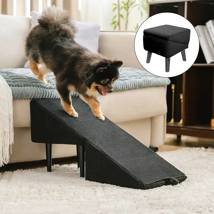 Adjustable Pet Access Ramp with Comfortable Steps and Secure Base