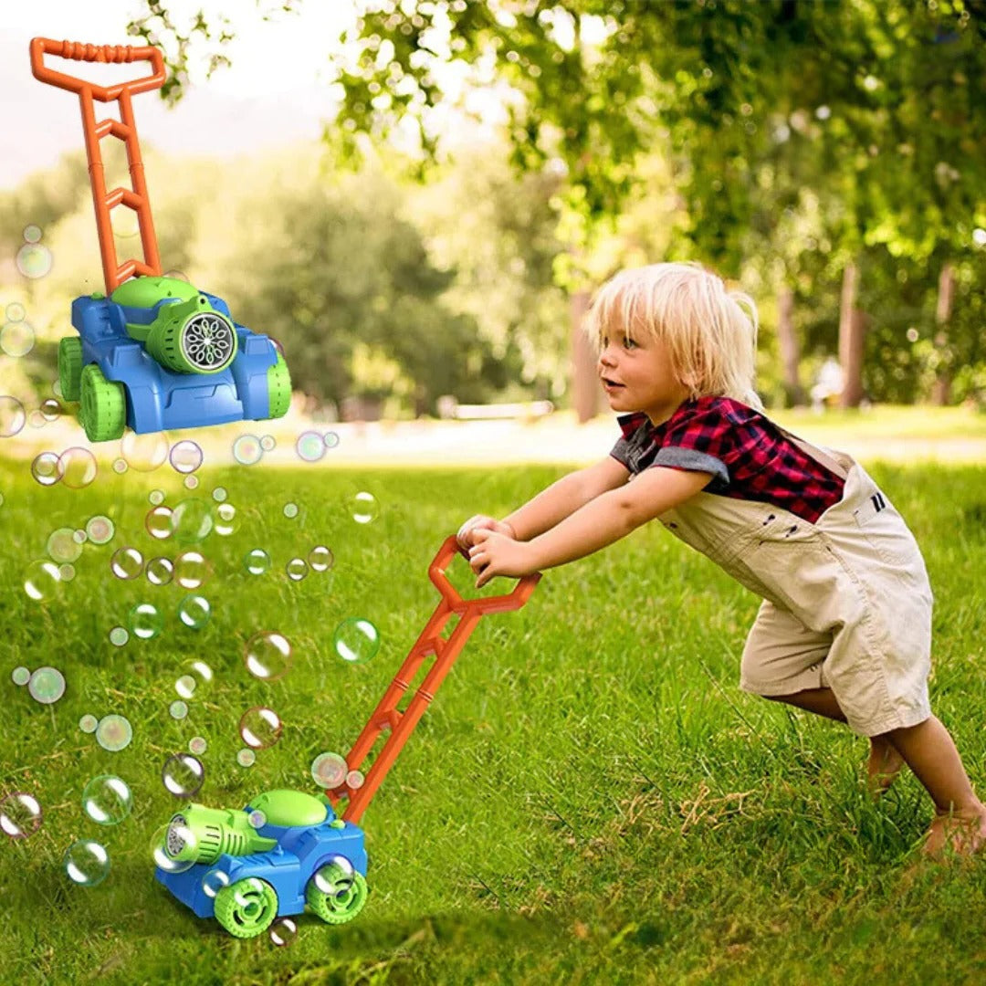 Bubbly Adventure Push Mower for Energetic Outdoor Play