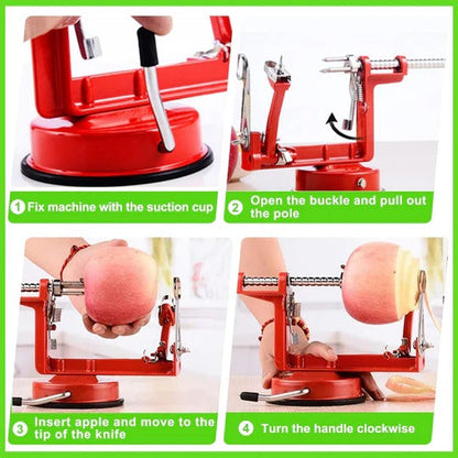 Effortless Apple Prep Tool for Peeling, Coring, and Slicing