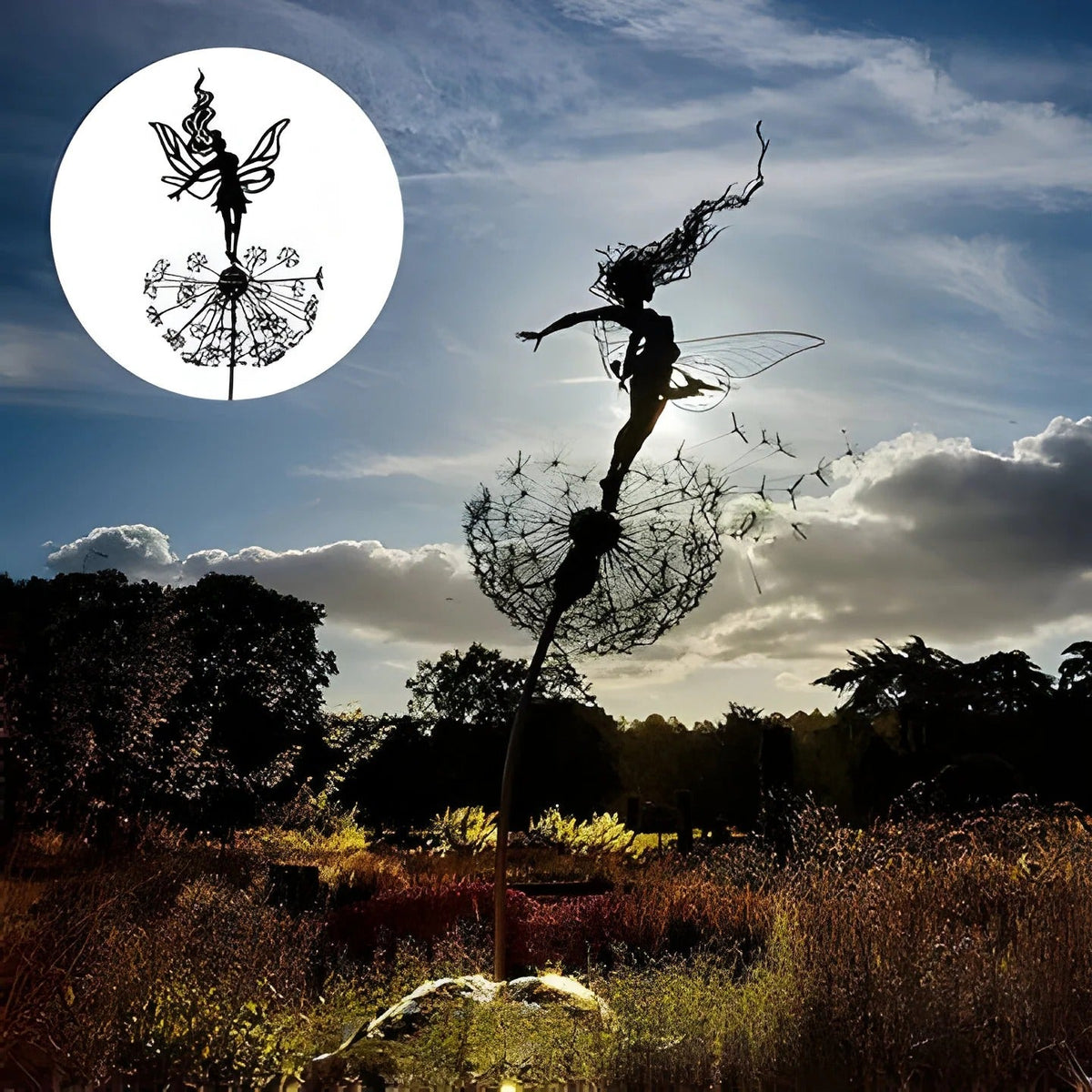 Charming Fairy Silhouette Garden Art for Indoor and Outdoor Use
