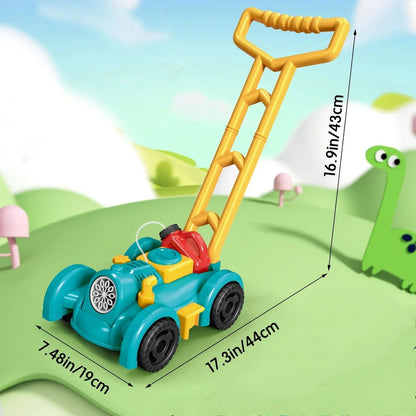 Bubbly Adventure Push Mower for Energetic Outdoor Play