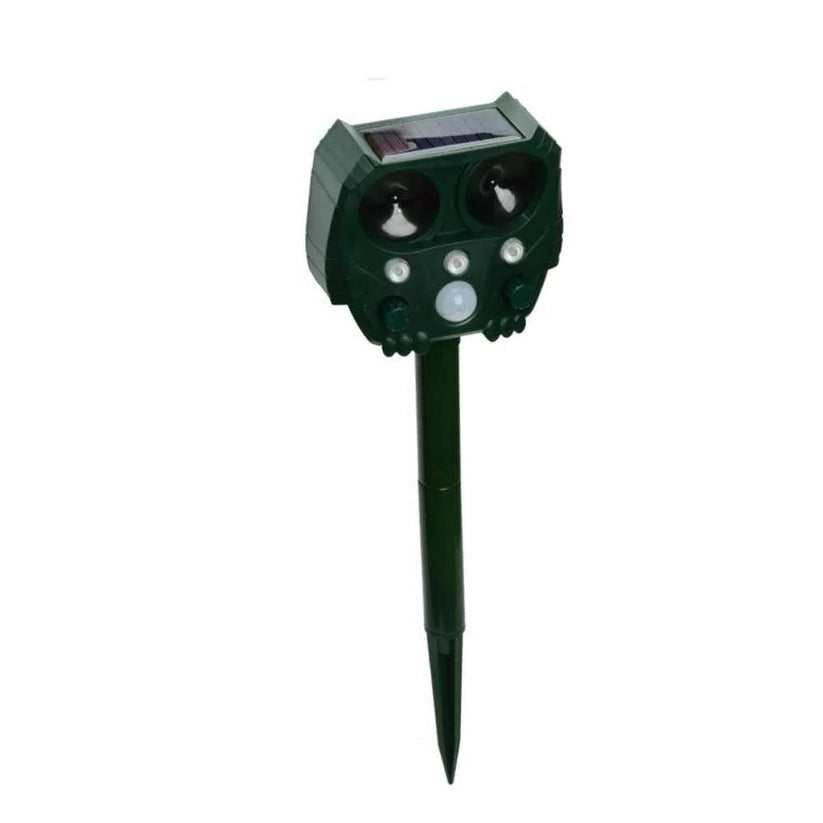 Solar-Powered Ultrasonic Animal Deterrent with Motion Sensor