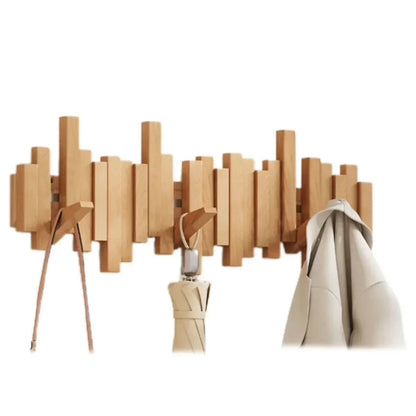 Elegant Piano-Inspired Wooden Coat Rack for Your Entryway
