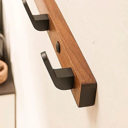 Space-Saving Wall-Mounted Coat Hook Rack for Organized Living