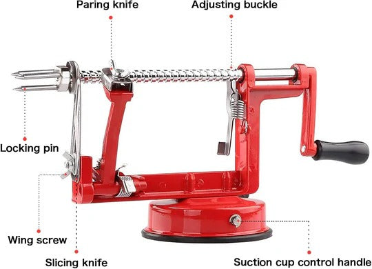 Effortless Apple Prep Tool for Peeling, Coring, and Slicing