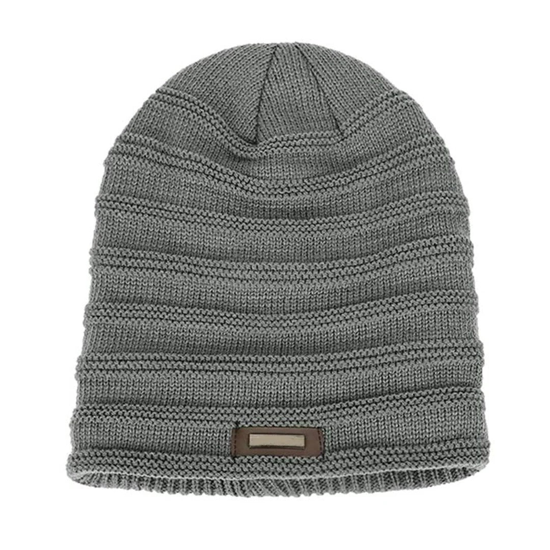 Thick Knit Beanie Hat for Men – Winter Insulated, Elastic Fit, Multiple Colors