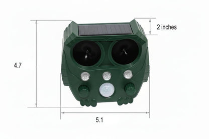 Solar-Powered Ultrasonic Animal Deterrent with Motion Sensor