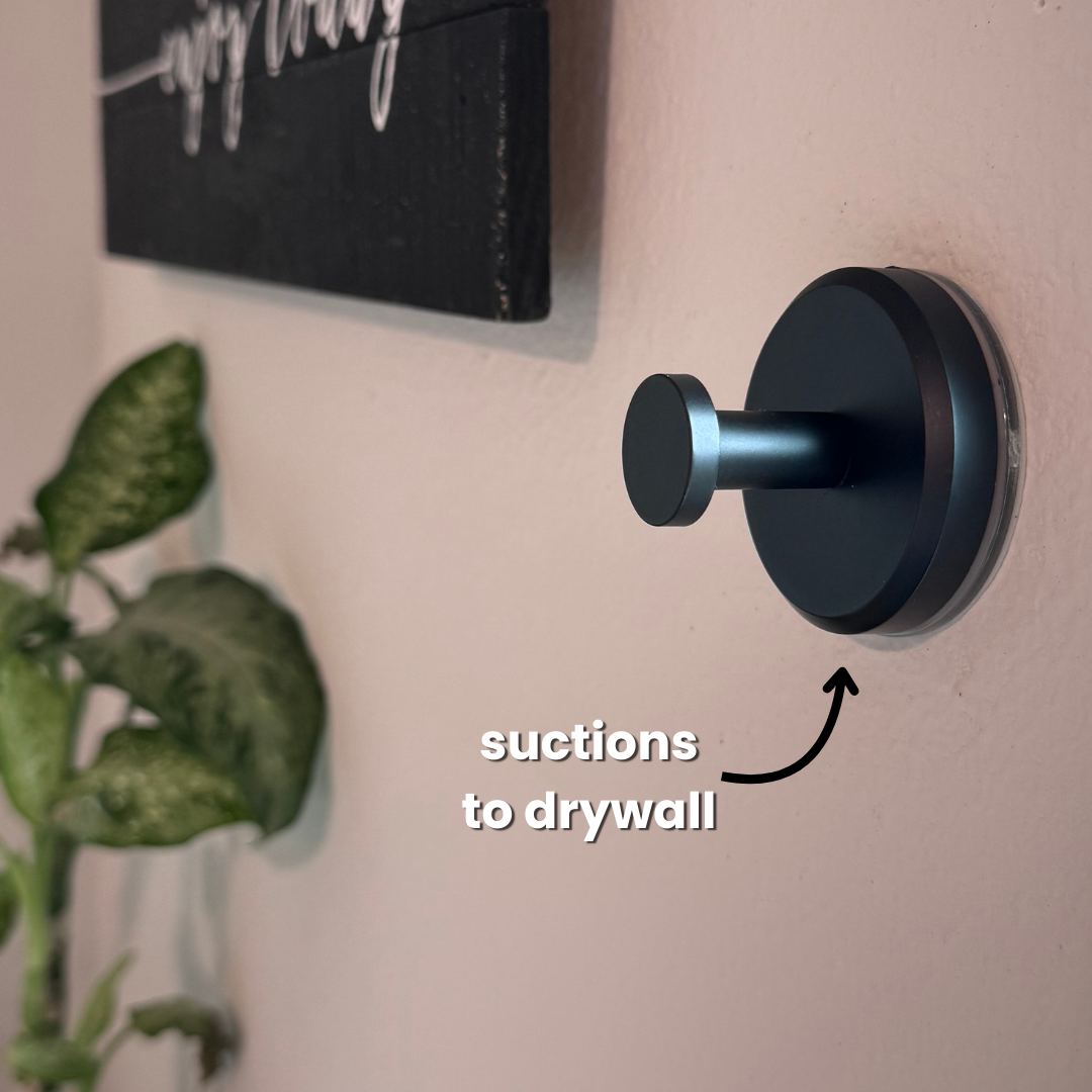 Easy-Install Suction Hooks with 15 lb Weight Capacity - 4-Pack