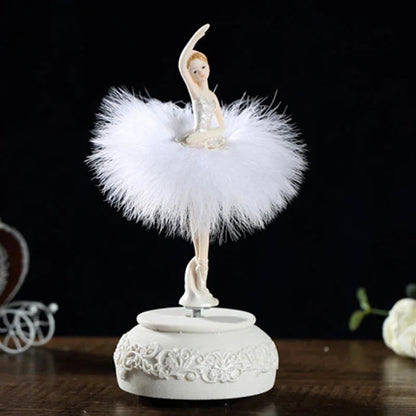 Elegant Ballerina Music Box with Manual Wind and Twirling Dancer