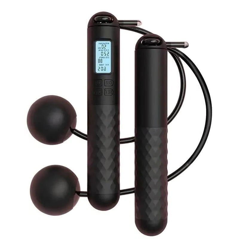 Wireless Jump Rope with Counter and Weighted Grips