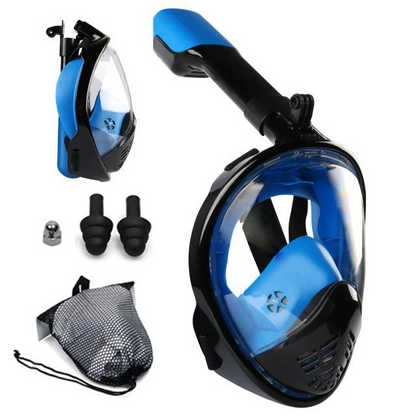 All-Around Snorkeling Mask with Ball Valve Seal and Camera Holder