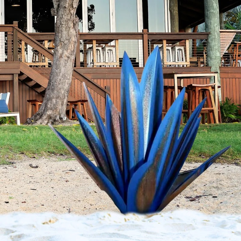 Rustic Steel Agave Plant Sculpture for Effortless Elegance