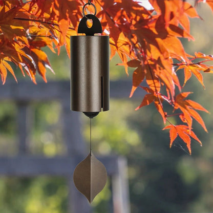 Wind Chime with Dual Chambers and Deep Resonant Sounds, Ash Wood Clapper