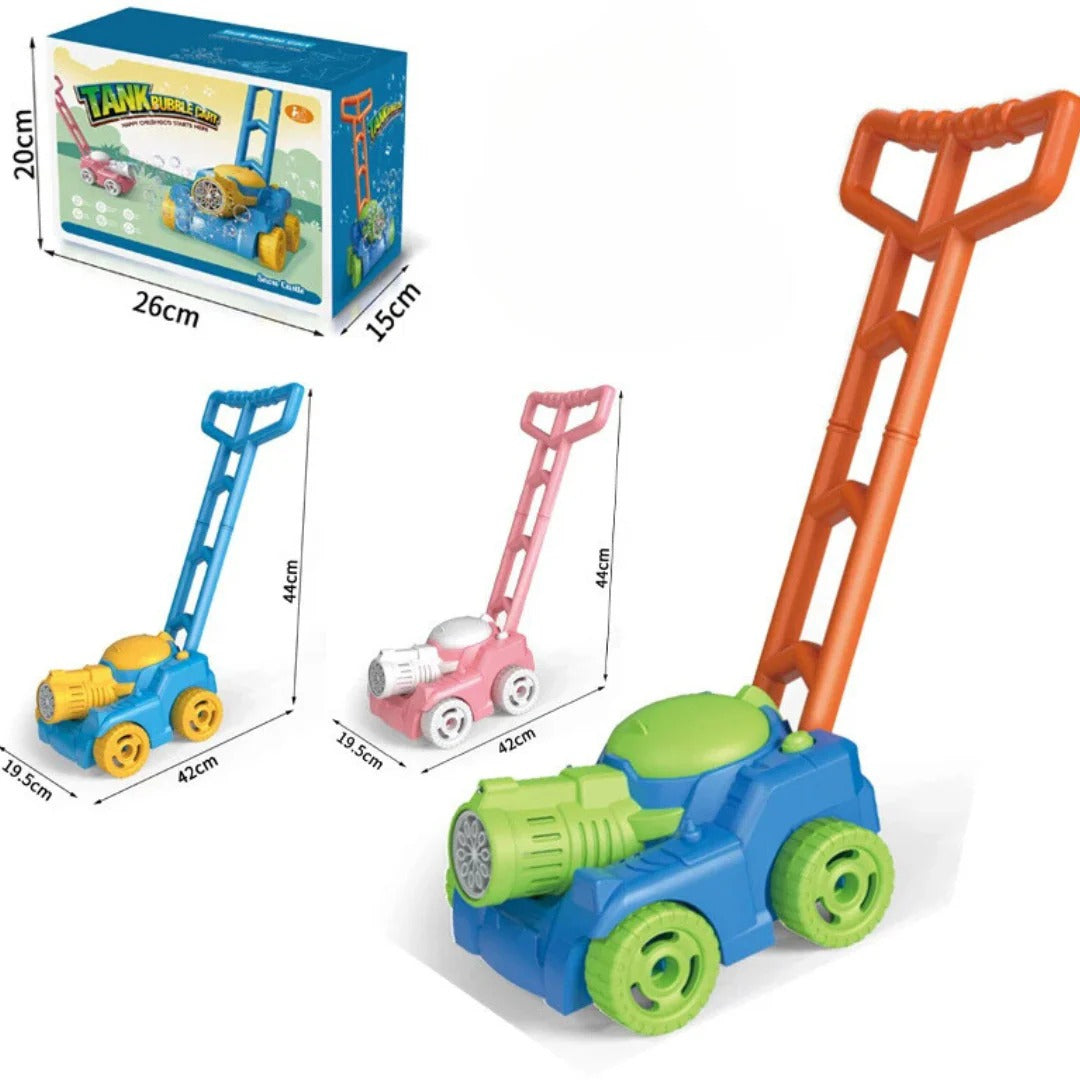 Bubbly Adventure Push Mower for Energetic Outdoor Play
