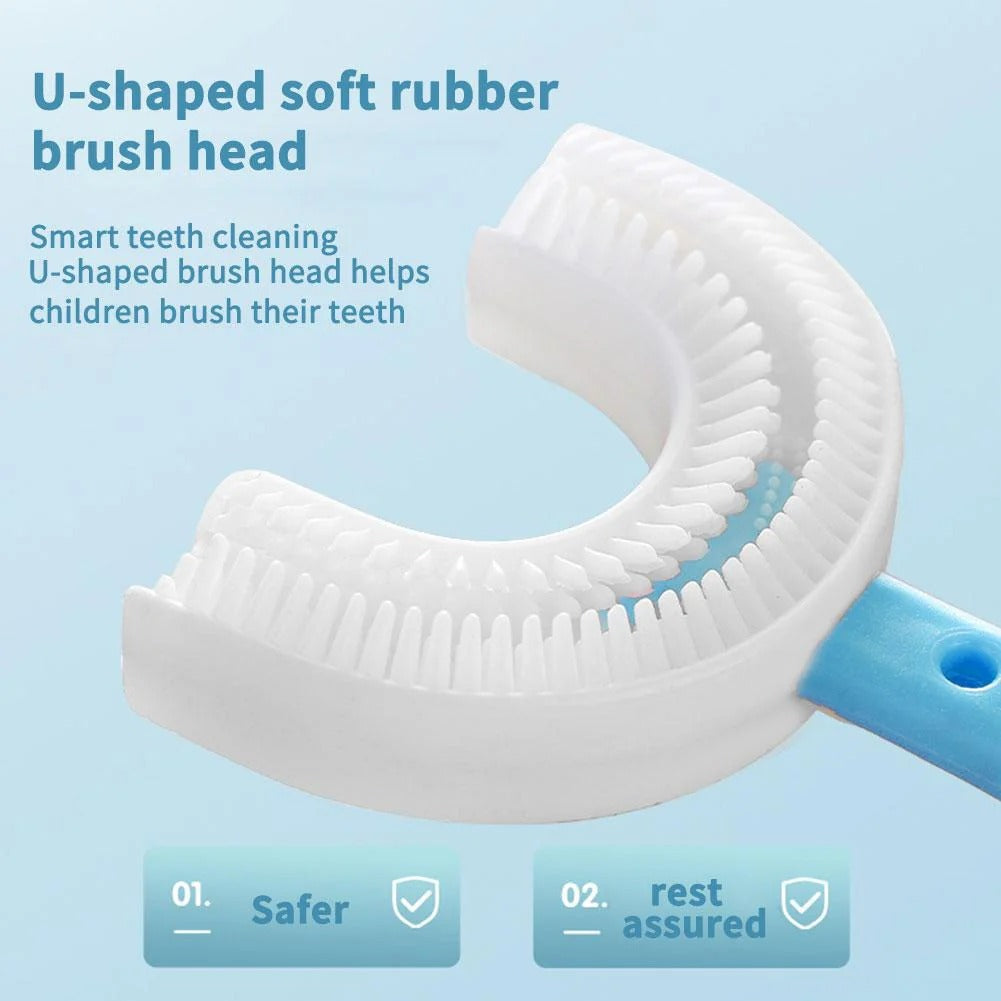 360-Degree Kids Toothbrush with Ergonomic Grip