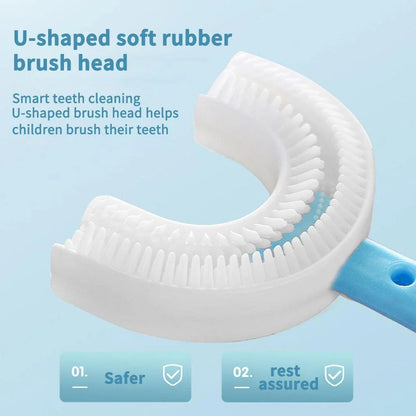 360-Degree Kids Toothbrush with Ergonomic Grip