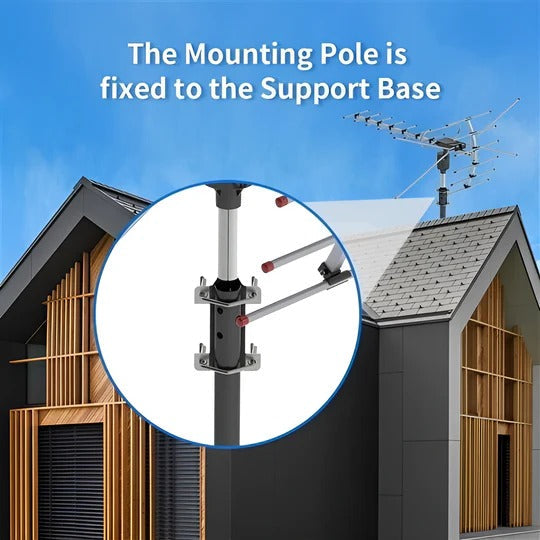 MaxReach Outdoor HD TV Antenna with 360° Motorized Adjustment