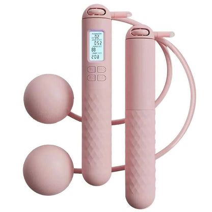 Wireless Jump Rope with Counter and Weighted Grips