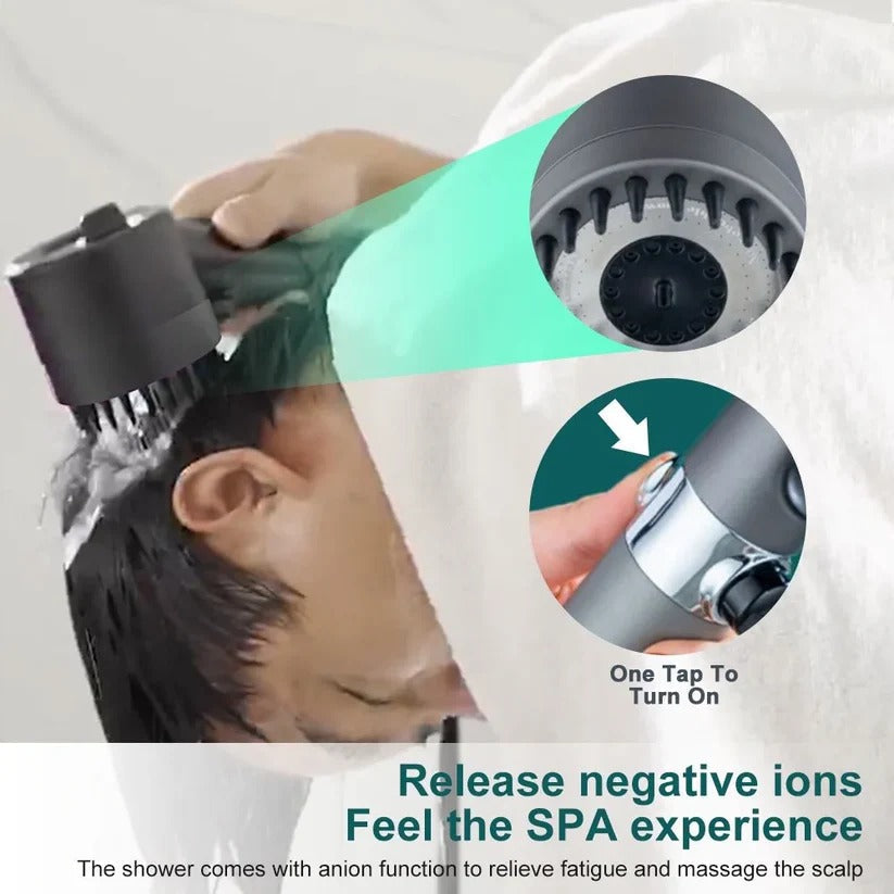 Enhanced Pressure Shower Head with 9-Layer Filtration and Pause Feature