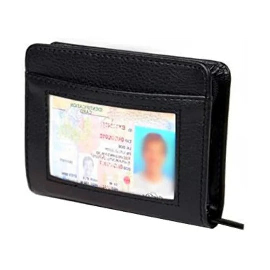 Compact Secure Wallet for Cards and Cash with Locking Closure