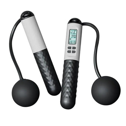 Digital Counter Cordless Weighted Jump Rope – Compact Indoor Skipping