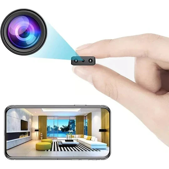 Sleek HD Wireless Surveillance Camera with Audio Functionality