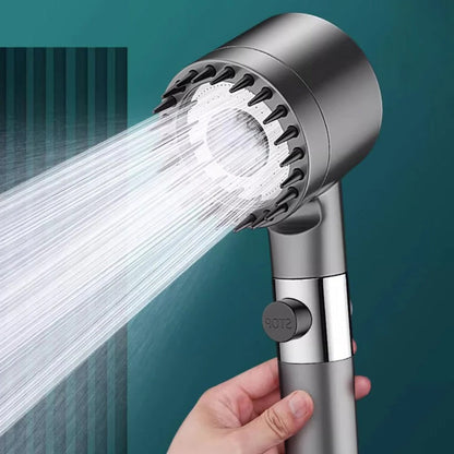 9-Stage Filtration Shower Head with Pressure Enhancement and Button Control