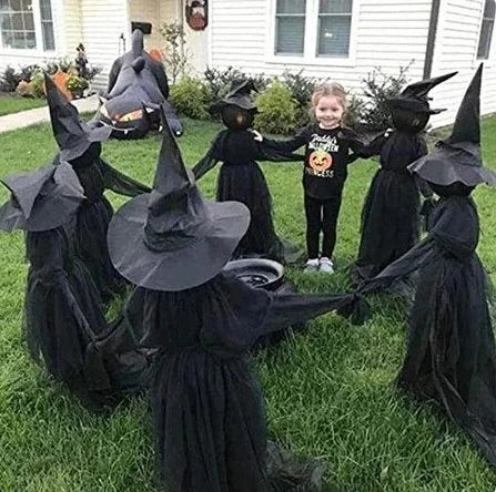 Enchanted Witchyard Stake with Lights for Spooky Decor