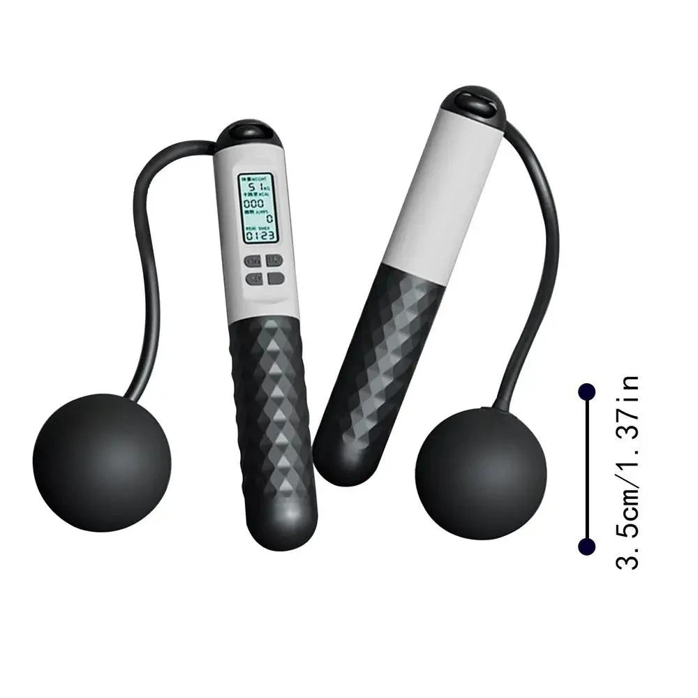 Wireless Jump Rope with Counter and Weighted Grips