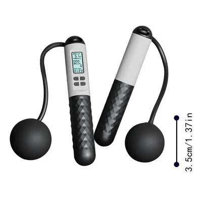Digital Counter Cordless Weighted Jump Rope – Compact Indoor Skipping