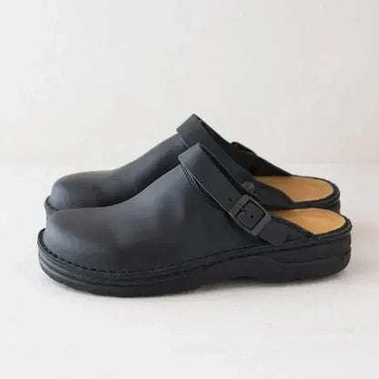 Premium Leather Slippers with Custom Orthotic Comfort