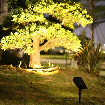 Adjustable Zoom Lens Solar Spotlight with RGB Modes, Waterproof IP65