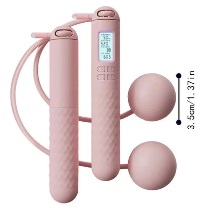Digital Counter Cordless Weighted Jump Rope – Compact Indoor Skipping
