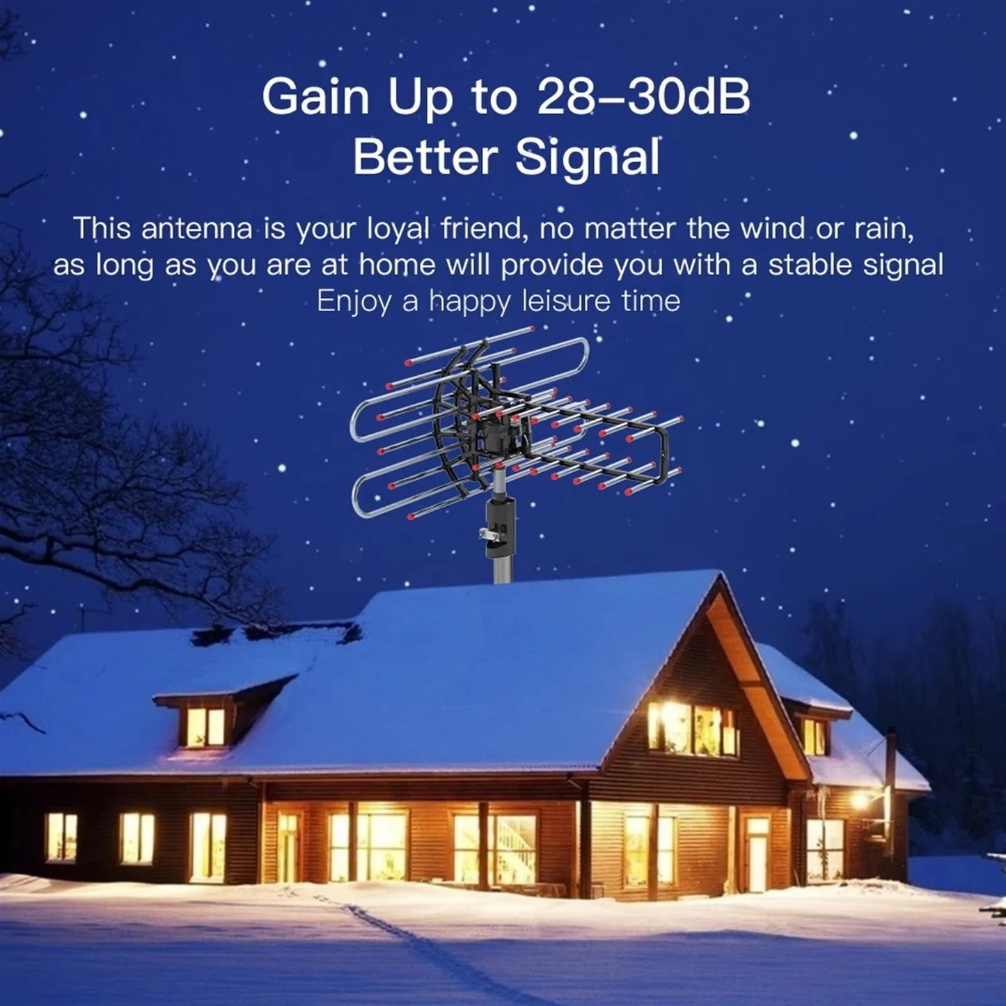 All-Direction Outdoor Antenna for Reliable Signal Reception