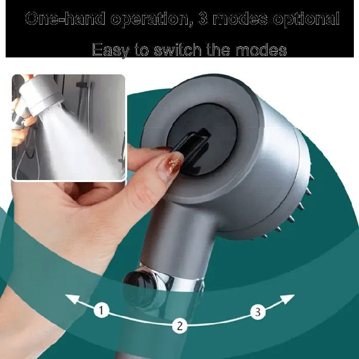 Enhanced Pressure Shower Head with 9-Layer Filtration and Pause Feature